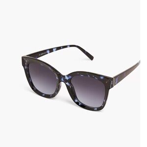 Lane Bryant Blue Tortoiseshell Print Cateye Sunglasses NWT